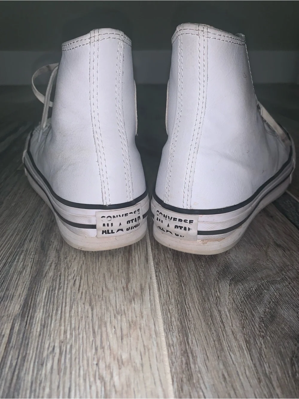 Converse White High-Top Kids Sneakers with Black Trim